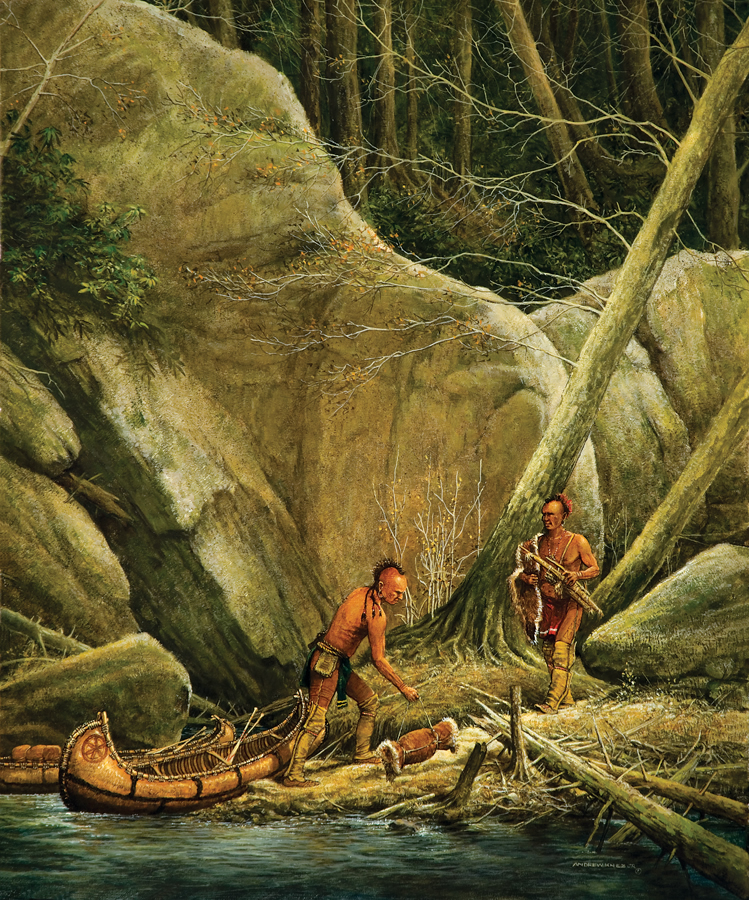 EASTERN INDIANS BREAKING CAMP